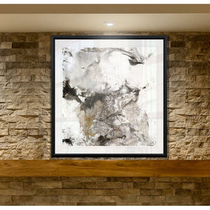 'Marble Onyx II' Graphic Art Print on Canvas in Frame - 22" x 22" (#704)