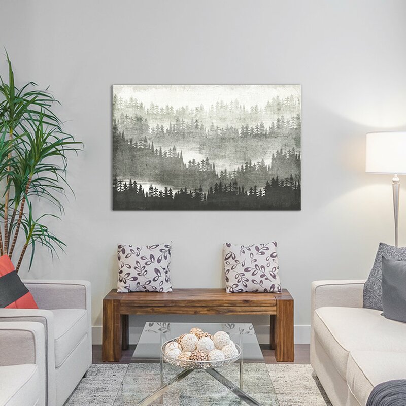 Moutainscape III Graphic Art on Wrapped Canvas - 60" x 40" (#K1205)