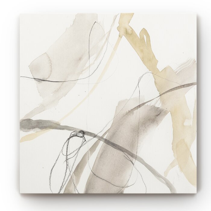 'Neutral Momentum II' Painting Print on Wrapped Canvas - 16" x 16" (#K1941)