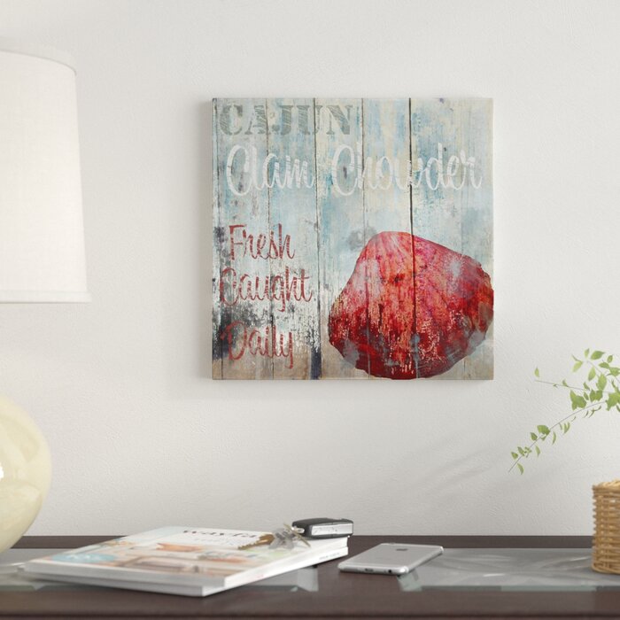 'New Orleans Seafood IV' Graphic Art Print on Wrapped Canvas LX5293