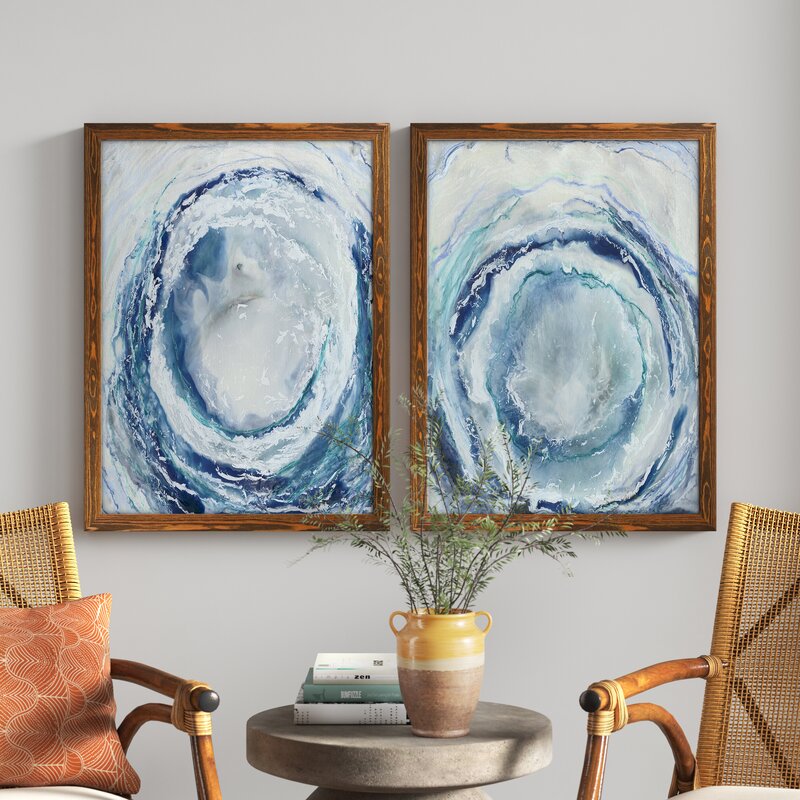 'Ocean Eye I' by Vincent Van Gogh 2 Piece Picture Frame Painting Print Set - 24" x 18" (#K3415)