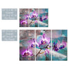 'Painted Petals XIX' - 3 Piece Wrapped Canvas Print Set EJ858
