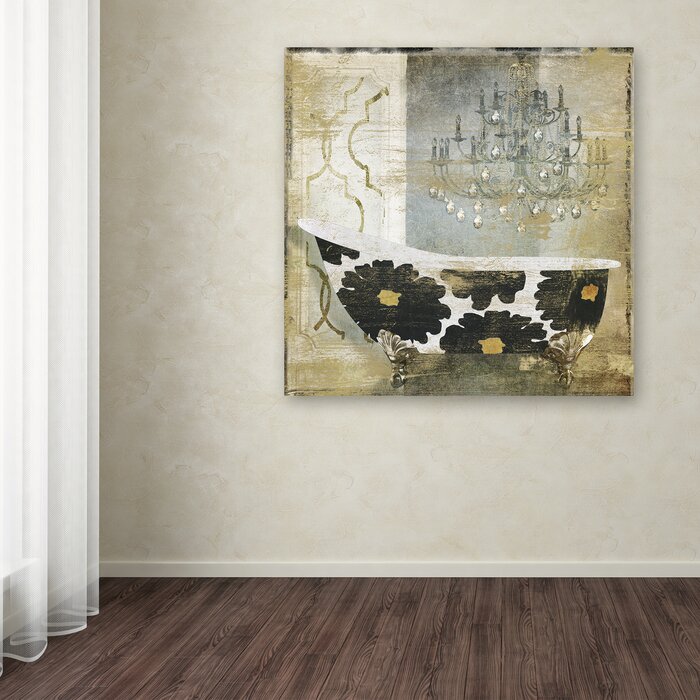 'Paris Bath I' by Color Bakery on Wrapped Canvas - 35" x 35" (#K3263)