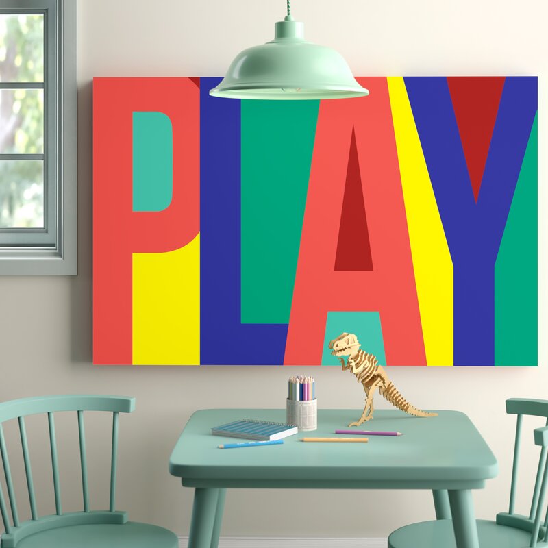 'Play' - Wrapped Canvas  Print K8150
