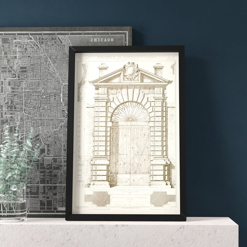 'Porta D'Ingresso' Picture Frame Graphic Art Print - 45" x 30" (#K2749)
