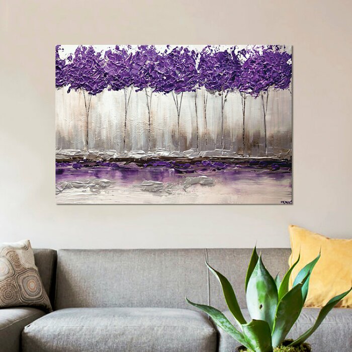 'Purple Summer' Priny on Canvas - 18" x 26" x 1.5" (#K1848)