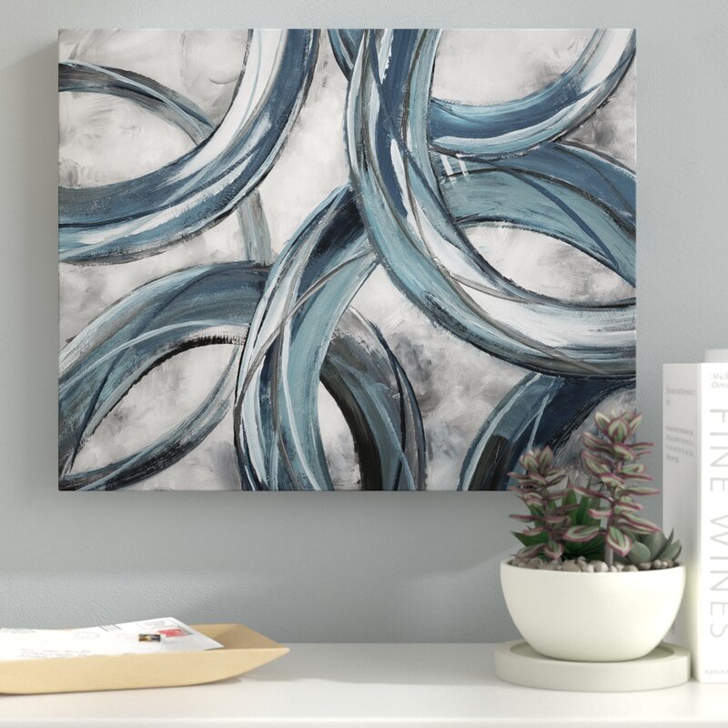 'Ring Around' Graphic Print on Wrapped Canvas - 16" x 20" (#K4098)