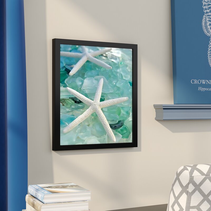 'Seaglass 1 ( Starfish)' Framed Graphic Art Print Poster #CR1231