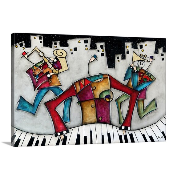 'Silver City Jazz' 8" x 12" by Eric Waugh Graphic Art Print EE1410