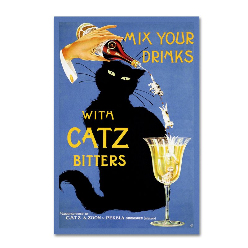 'Spirits 21' Vintage Advertisement on Wrapped Canvas Rm193