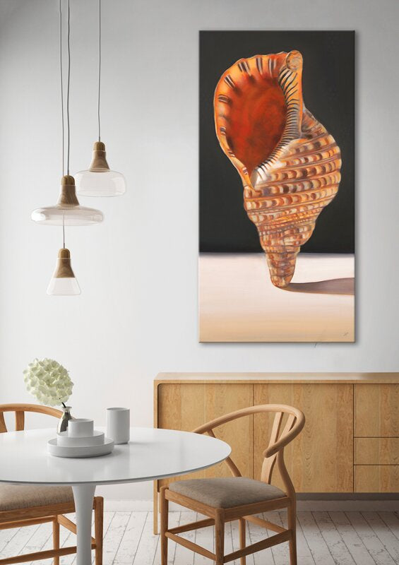 'Standing Shell' by Nancy Egan Graphic Art on Wrapped Canvas EJ500
