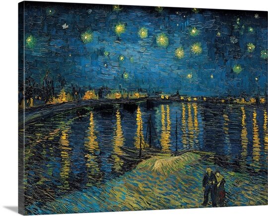 'Starry Night, 1888. Musee d'Orsay, Paris, France' by Vincent Van Gogh Painting Print ss597