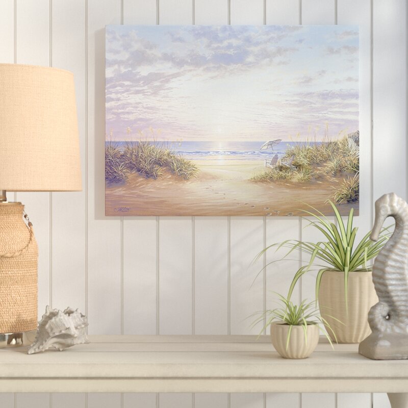 Highland Dunes Strubel Paradise Dawn Painting on Wrapped Canvas (106A) 36Hx48Wx2D