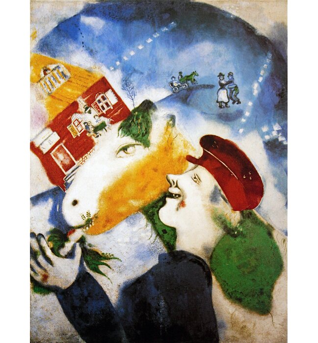 'The Rural Life' by Marc Chagall Painting Print on Wrapped Canvas LX5455