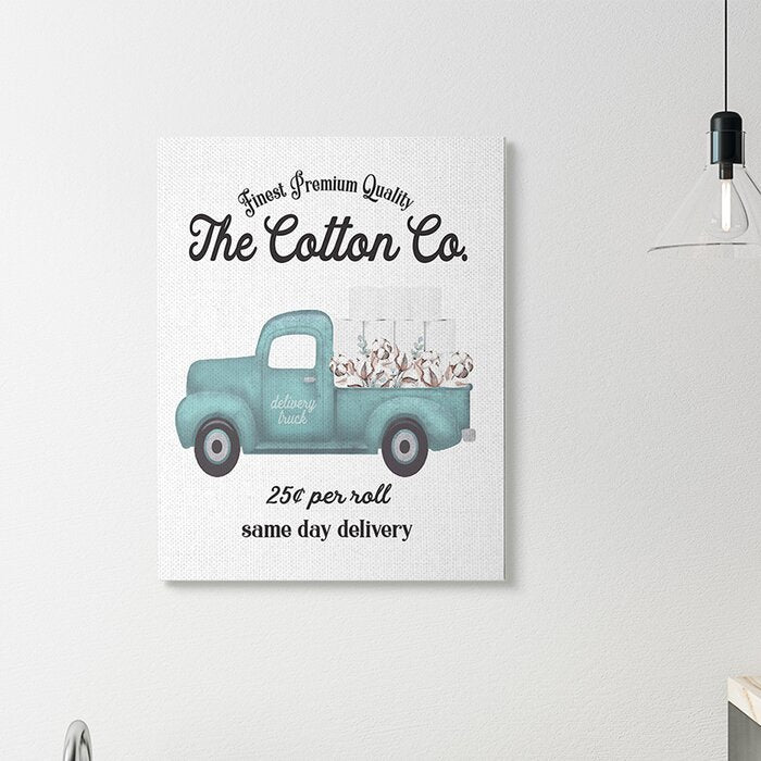 'Toilet Paper Cotton Co Delivery Truck Bathroom Word Design' LX4363