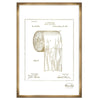'Toilet Paper Roll 1891' Framed Memorabilia in Gold K7387
