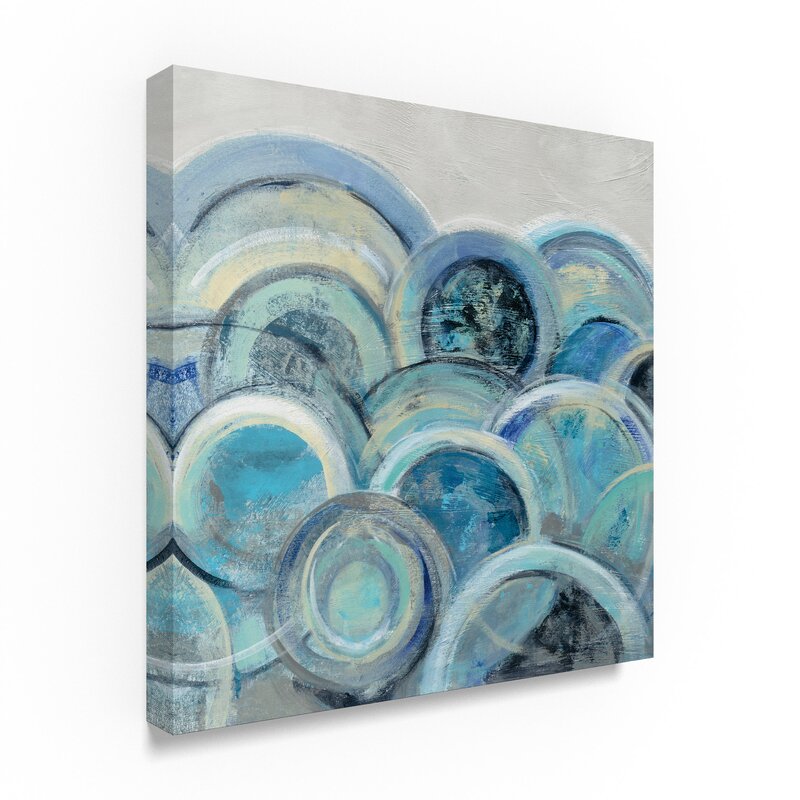 'Variation Blue Gray III' Acrylic Painting Print on Wrapped Canvas #HA77