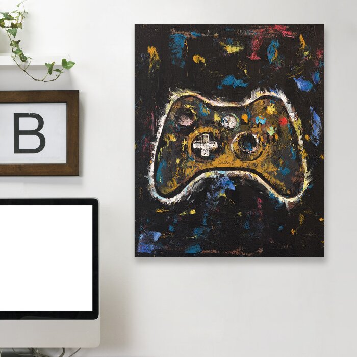 'Video Gamer' Print on Wrapped Canvas #CR1131