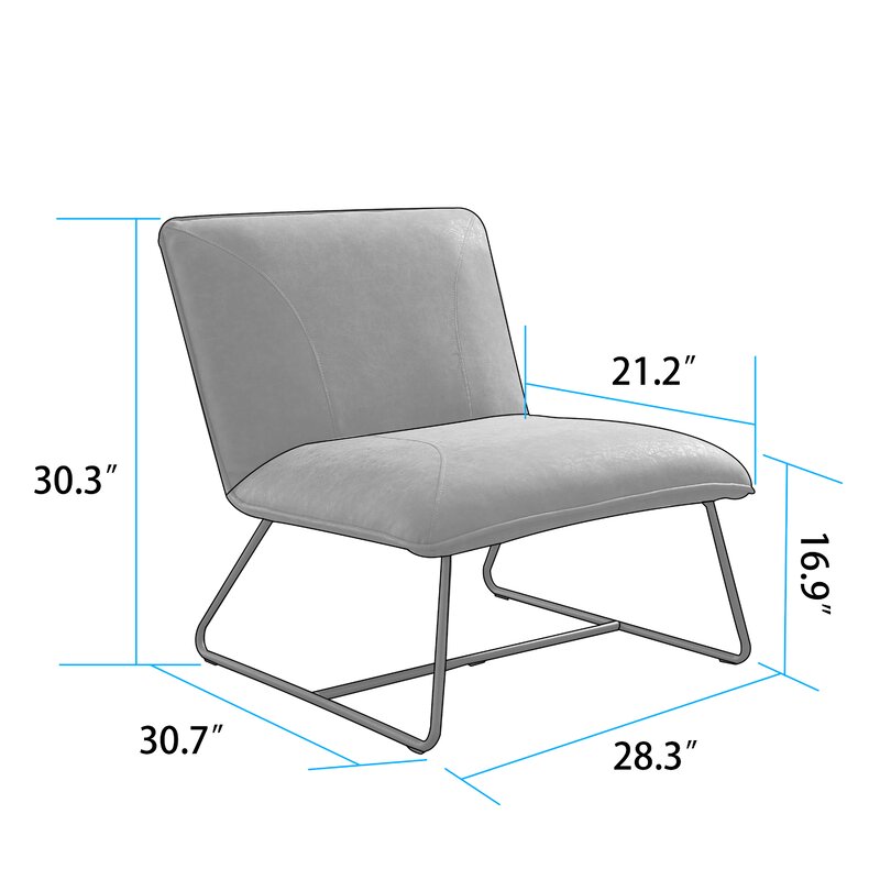 28.35'' Wide Tufted Slipper Chair