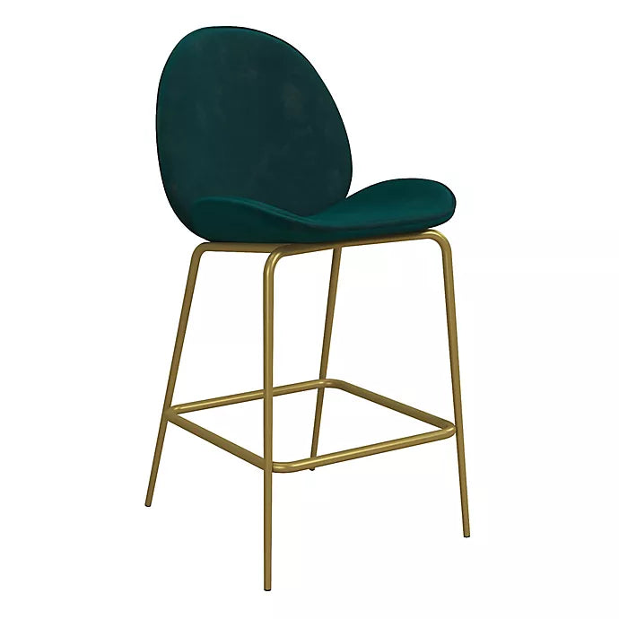 25-Inch Upholstered Counter Stool in Green
