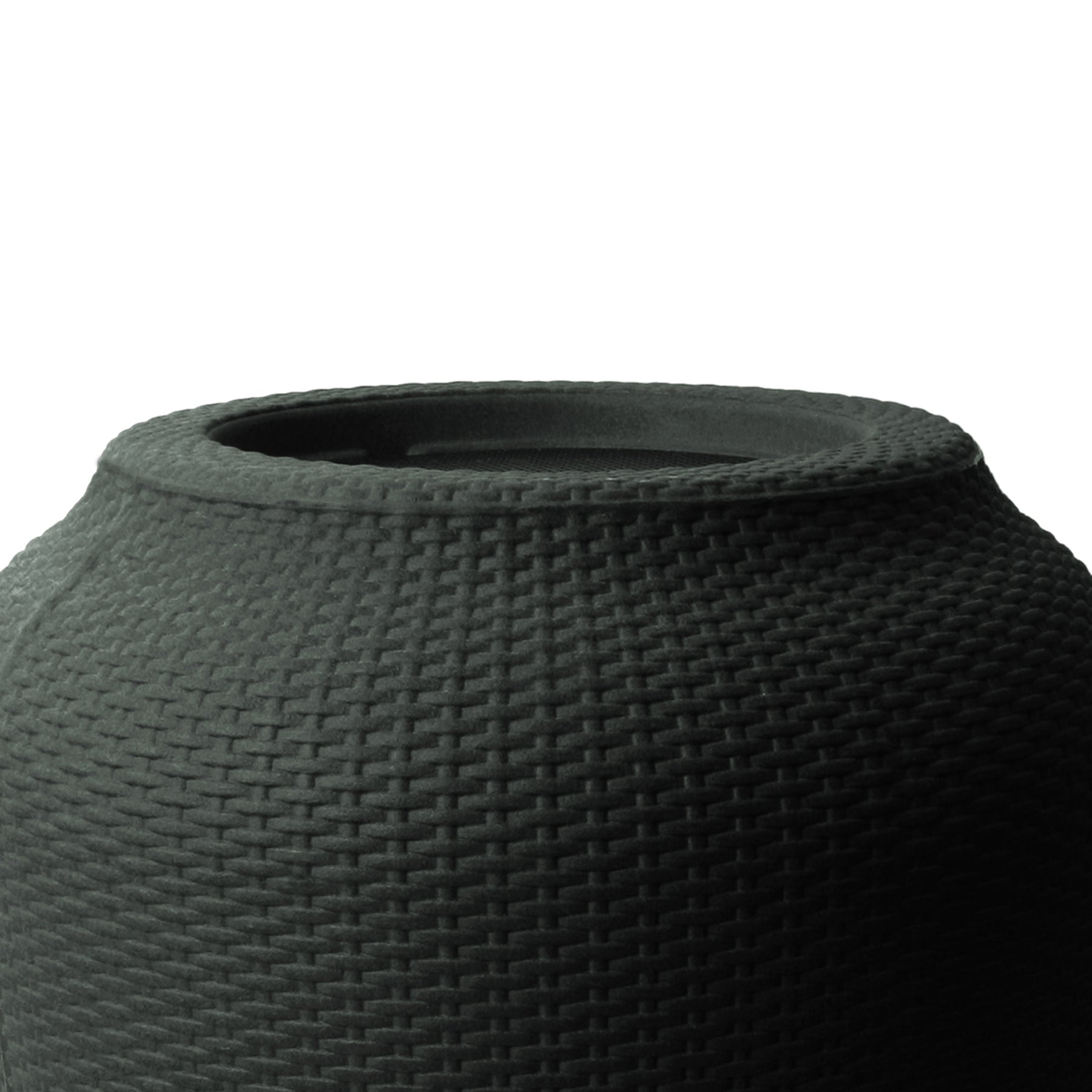 50 Gallon Capacity Sustainable Wicker Rain Harvesting Barrel, Black