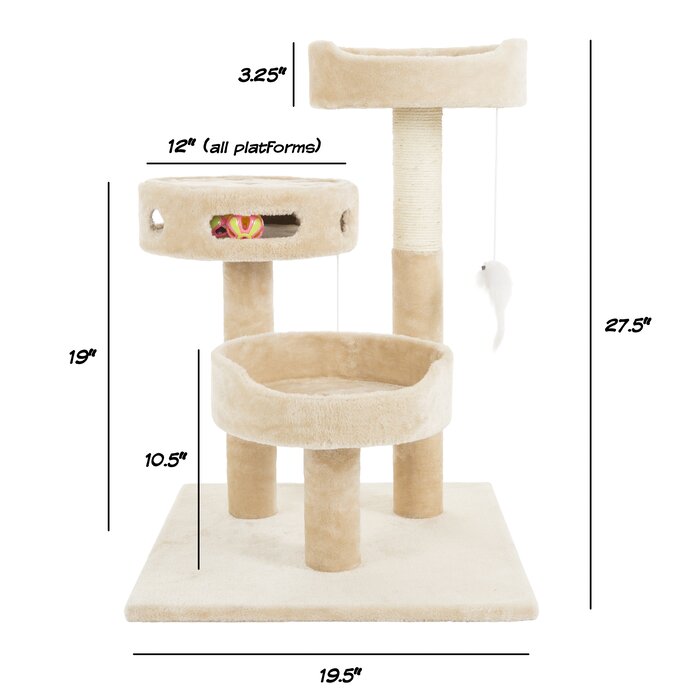 28" Colette 3-Tier Cat Tree (#K5520)