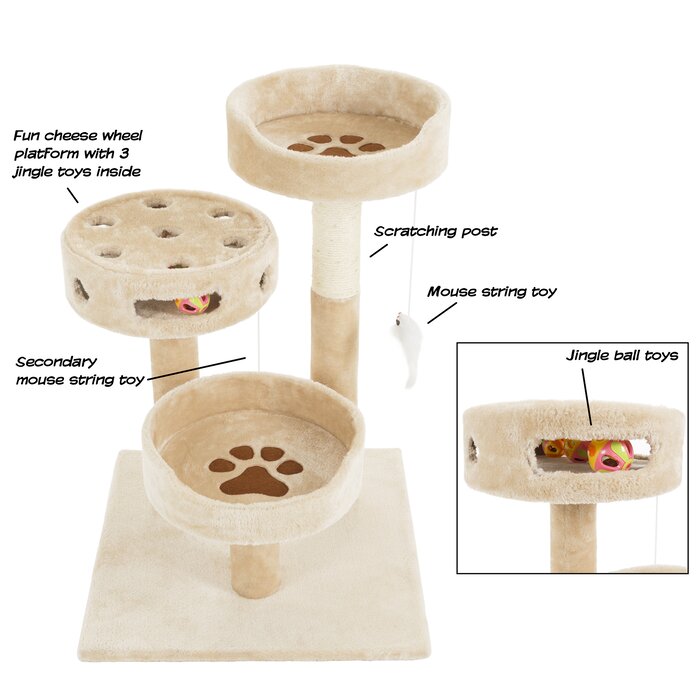 28" Colette 3-Tier Cat Tree (#K5520)