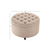 28'' Wide Tufted Round Storage Ottoman with Storage