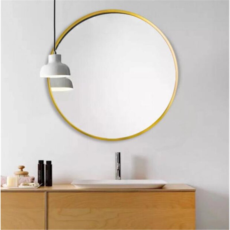 28" Wall Circle Mirror Large Round Black Farmhouse Circular Mirror Black