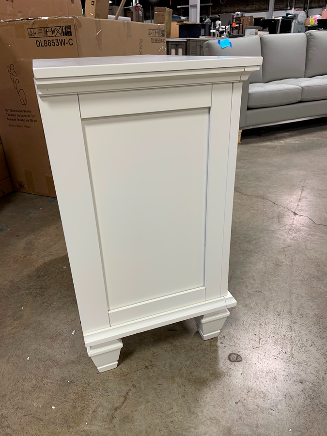 White Brodhead 3 - Drawer Nightstand