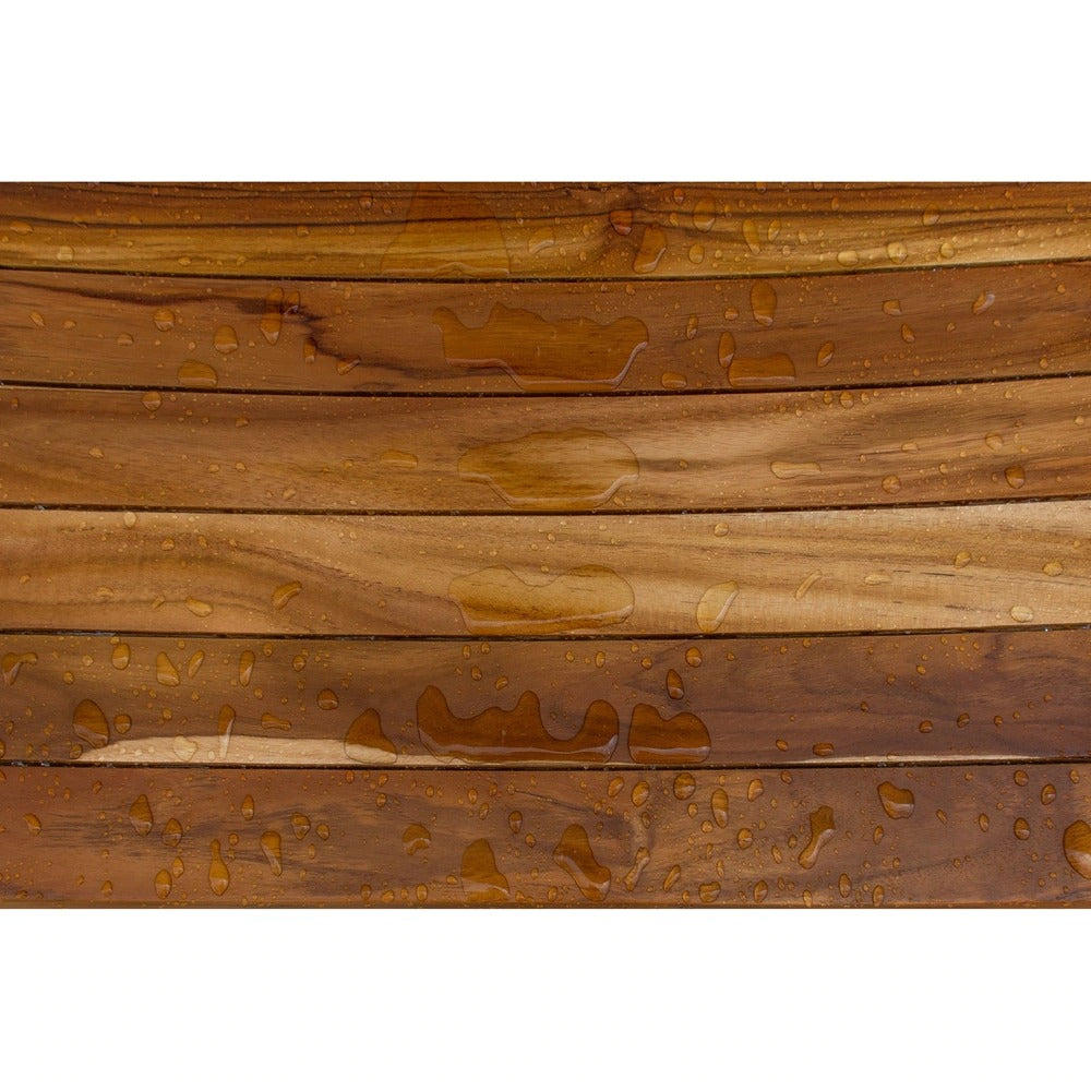 29" Extended Length EcoDecors EarthyTeak Serenity Shower Bench With Shelf- EarthyTeak Finish KB1329-A2-B1-P2
