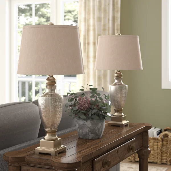 29" Antique Mercury Table Lamp Set (Set of 2)