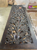 36 In. x 12 In. Traditional Floral Wall Decor Brown Wood