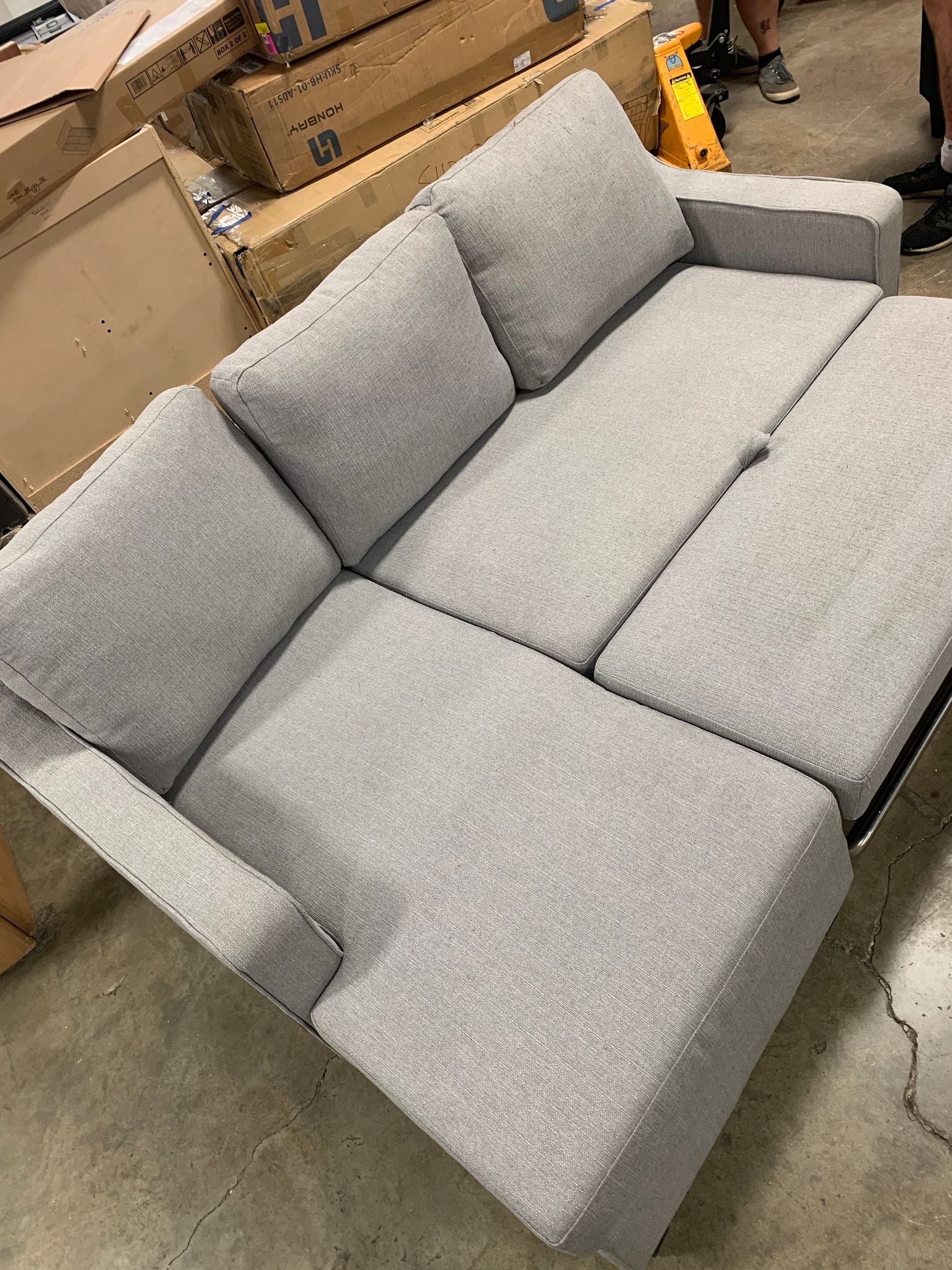 Abbyson Haskell Grey Convertible Sofa Bed CYB544
