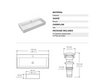 39.38 in. White Above Counter Wall Mounted Ceramic Rectangular Vessel Sink with Pop Up Drain and Overflow