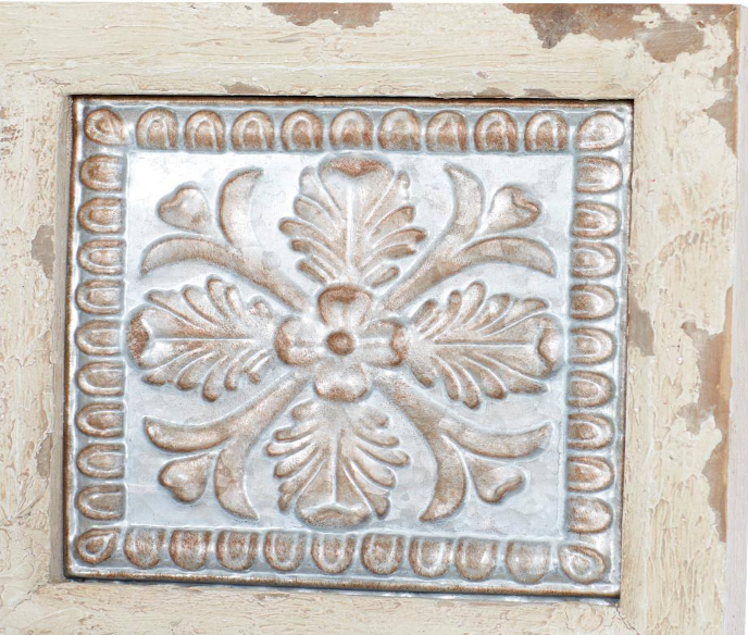 White Metal Rustic Floral Wall Decor 31 in. x 31 in.