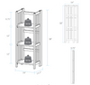38 in. H Mahogany New Finish Solid Wood 3-Shelf Etagere Folding/Stacking Open Bookcase KBO342