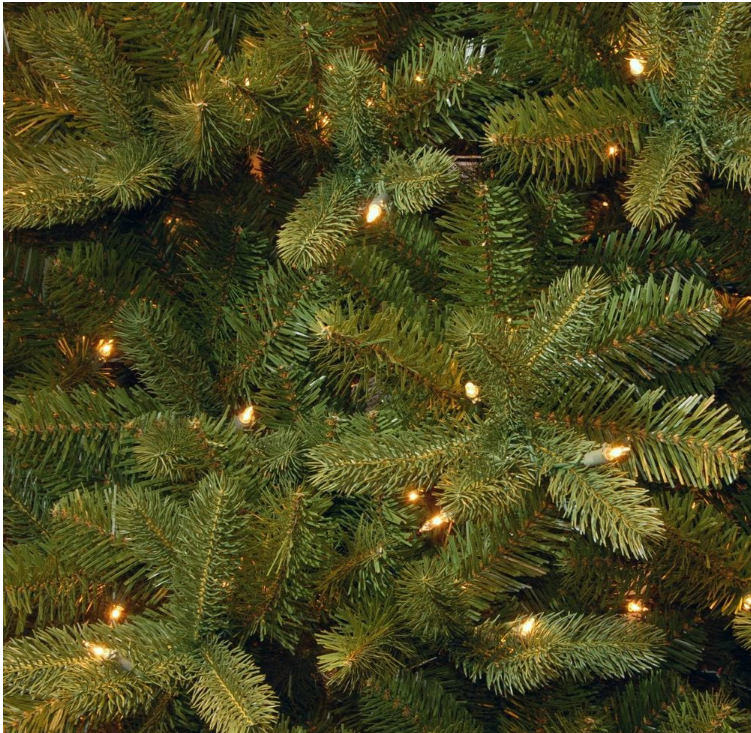 6-1/2 ft. Feel Real Downswept Douglas Fir Hinged Artificial Christmas Tree with 650 Clear Lights