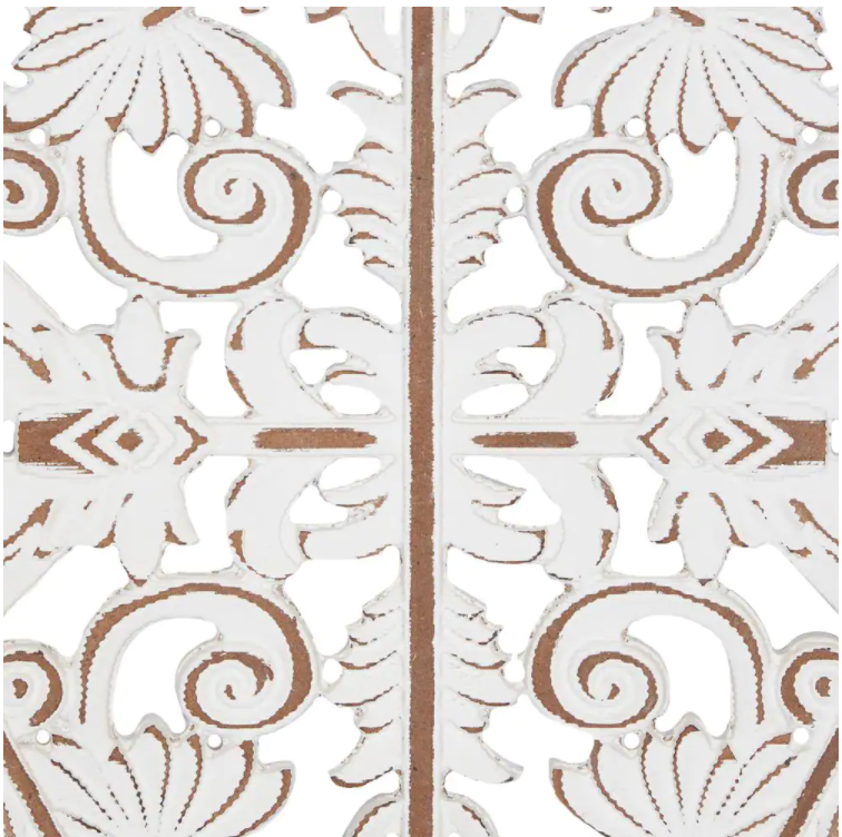 23 in. x 15 in. White Wood Farmhouse Wall Decor (Set of 3)