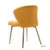 Milia Golden Legs Mustard Tufted Dining Side Chair (Set of 2) 30
