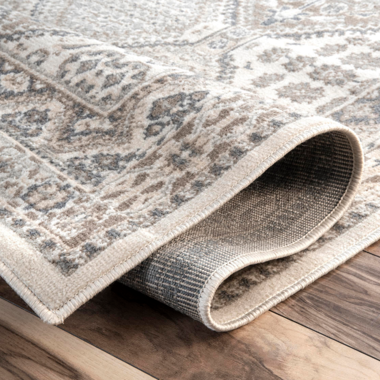 Becca Vintage Tiles Beige 5 ft. x 8 ft. Area Rug KRUG355-B1-S3