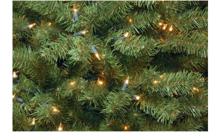 7-1/2 ft. North Valley Spruce Pencil Slim Hinged Artificial Christmas Tree with 400 Clear Lights
