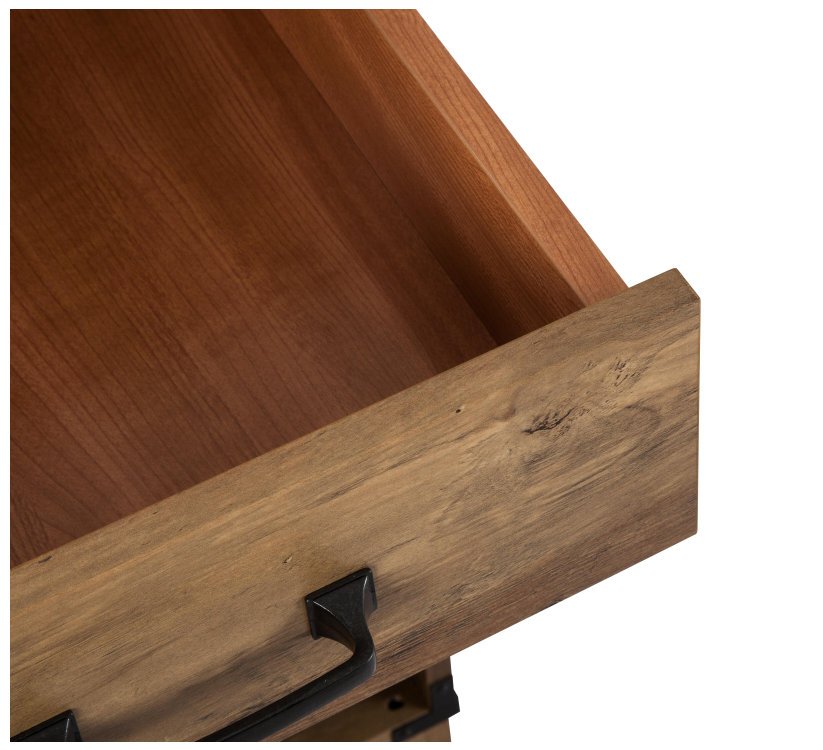 47 in. Rectangular Brown 1 Drawer Writing Desk with Solid Wood Material