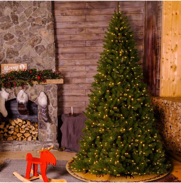 10 ft. North Valley Spruce Artificial Christmas Tree with Clear Lights