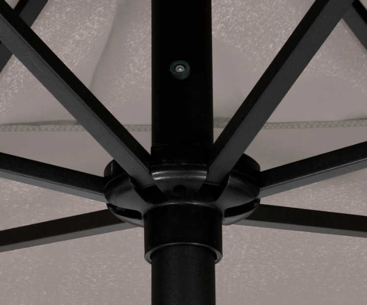 9 ft. Steel Market Push Tilt Patio Umbrella in Polyester Taupe