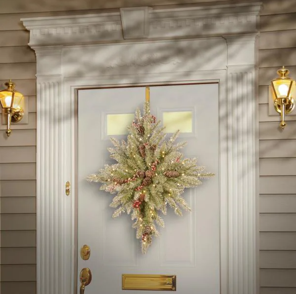 32 in. Snowy Dunhill Fir Bethlehem Star with Battery Operated LED Lights