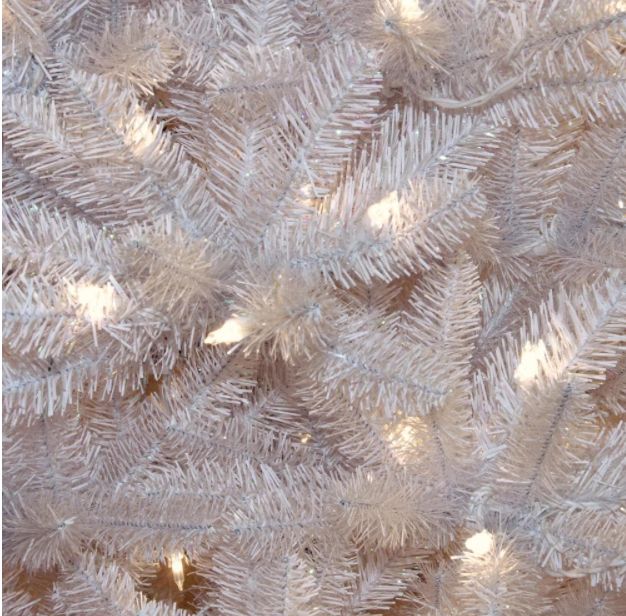 7.5 ft. Dunhill White Fir Artificial Christmas Tree with Clear Lights