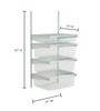 27 in. H x 21 in. W White Steel 4-Drawer Wide Mesh Wire Basket