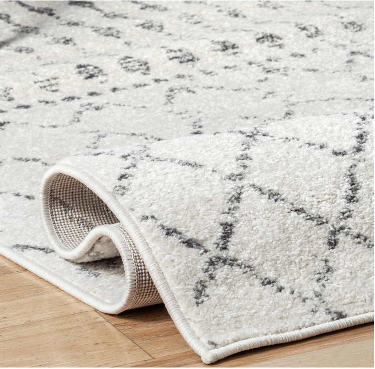 Blythe Modern Moroccan Trellis Gray 8 ft. Square Rug KRUG276-P10