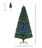 7 ft. Pre-Lit LED Douglas Fir Artificial Christmas Tree with LED RGB Lights and Fiber Optic Color